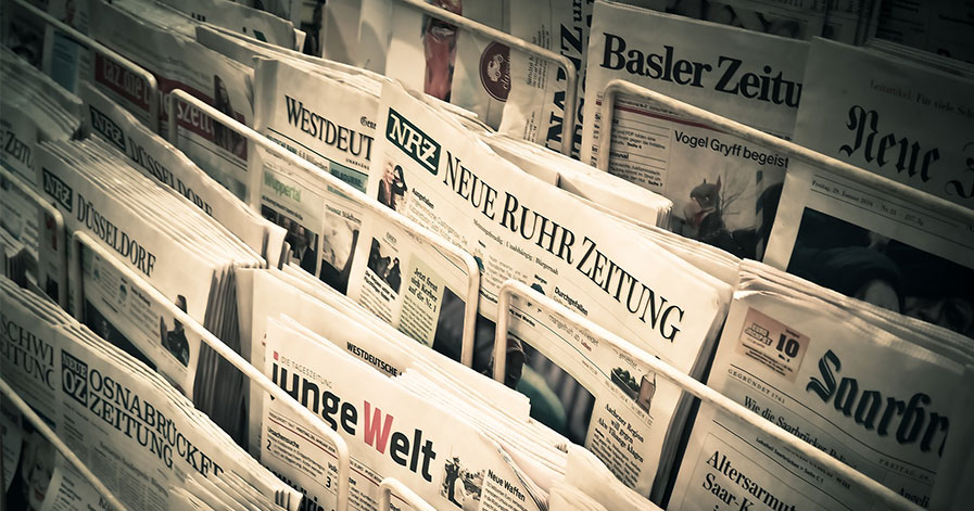 Stand of newspapers