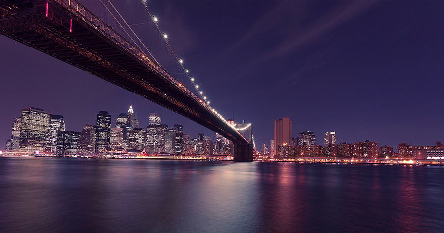 Bridge into New York City